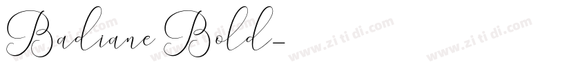 Badiane Bold字体转换